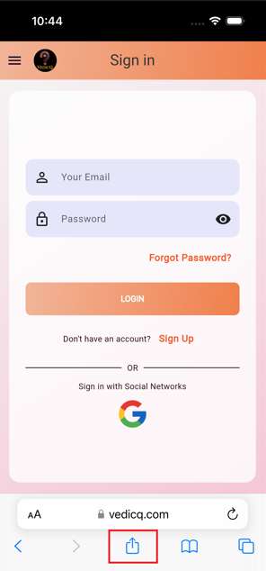 Step 2: Tap the Share Icon